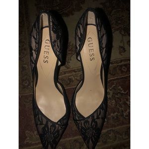 Guess Black Lace Pumps